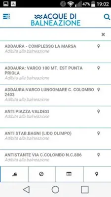 Acque di Balneazione android App screenshot 1